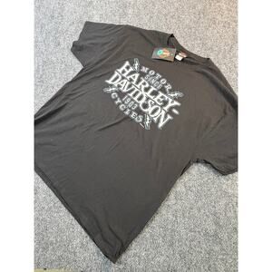 Harley Davidson Motor Cycle Graphic Tee Black XL NWT